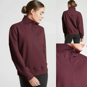 Athleta | Cozy Karma 1/4 Zip Pullover | Maroon | Size M